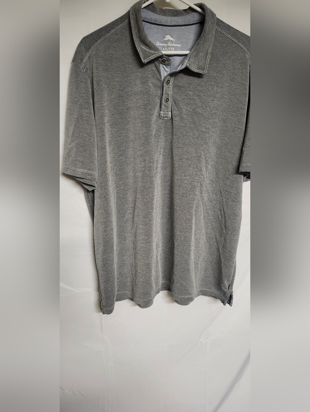 Tommy Bahama Heather Gray Short-Sleeve Polo